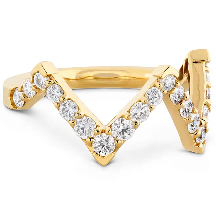 0.7 ctw. Triplicity Pointed Diamond Ring in 18K White Gold