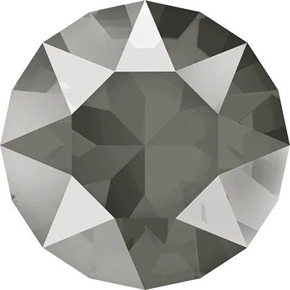 1028 & 1088 Swarovski Chaton & Round Stones, Crystal Dark Grey Unfoiled (001 L111S)