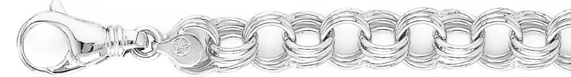 11mm Triple Charm Link Bracelet