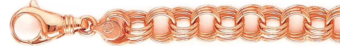 11mm Triple Charm Link Bracelet