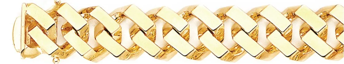 15.3mm Flat-Top Curb Link Bracelet