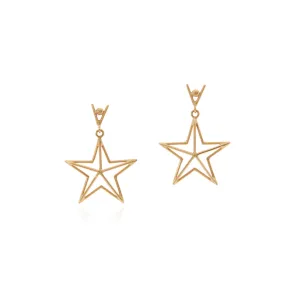 18K yellow Venus star earring.