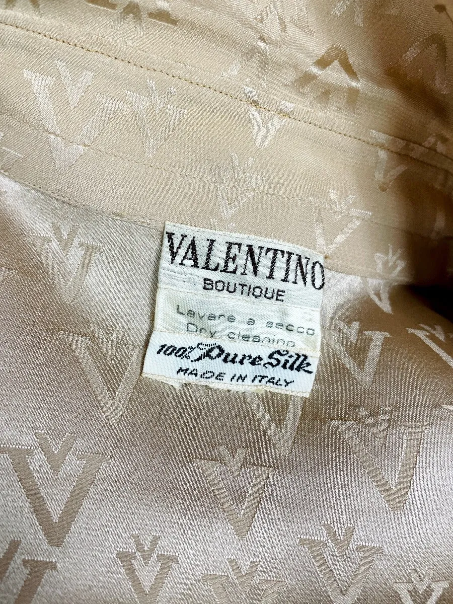 1970's Valentino V-Print Blouse