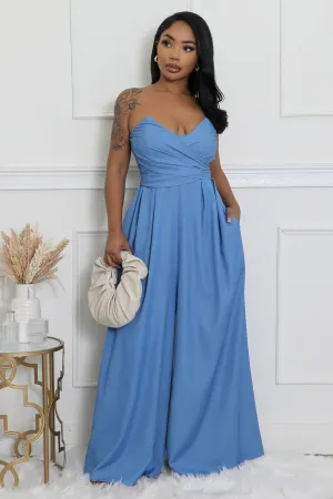 28383P - STRAPLESS POINTED BUST JUMPSUIT