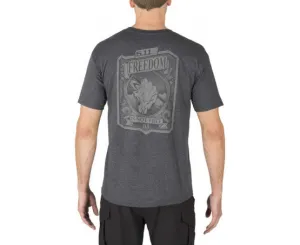 5.11 MEN'S FREEDOM TEE, CHARCOAL HEATHER, M