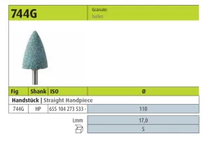 744SG - Polisher, Green Mounted Abrasive (Pkg of 5)