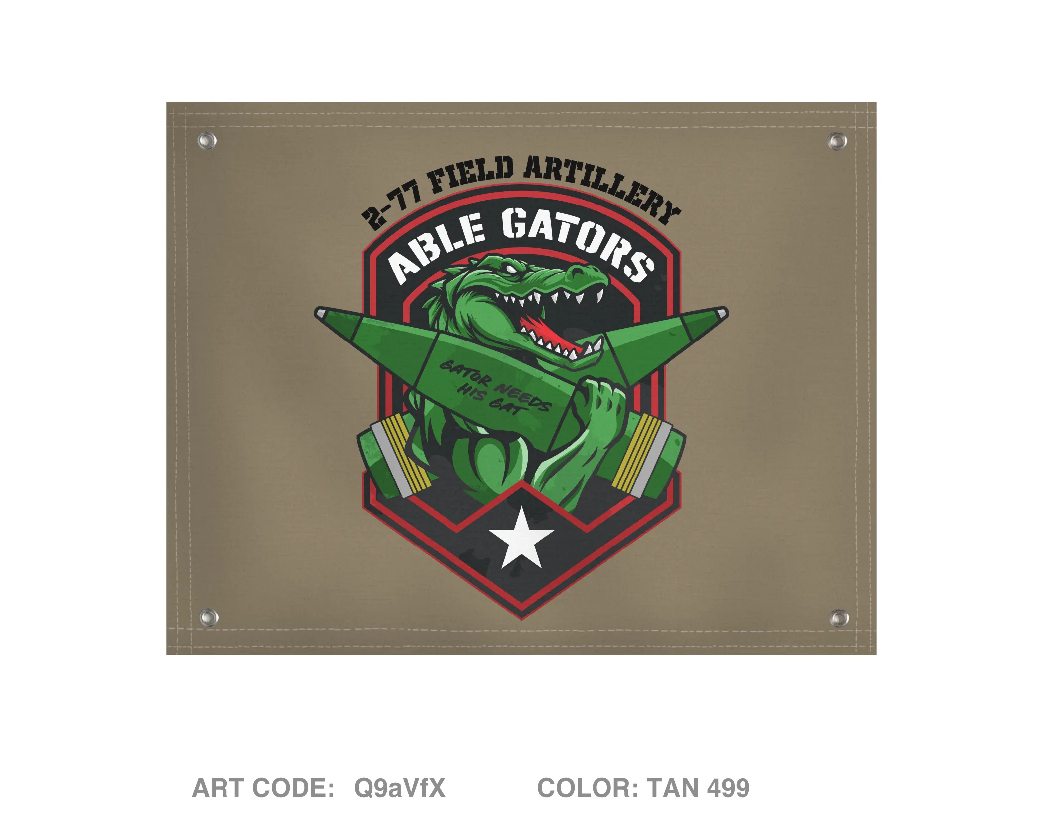 A BTRY 2-77 FA Banner Flag - Q9aVfX