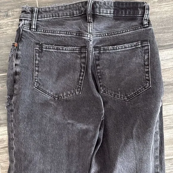 Abercrombie Dad High Rise Black Jean Size 26 Curve Love