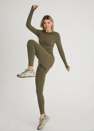 ACTIVE SCULPT LEGGINGS - OLIVE