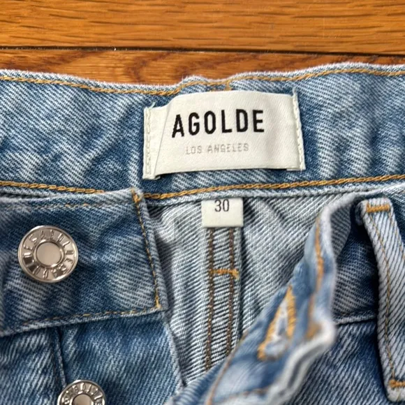 Agolde Parker Cutoff Jean Shorts Distressed Style