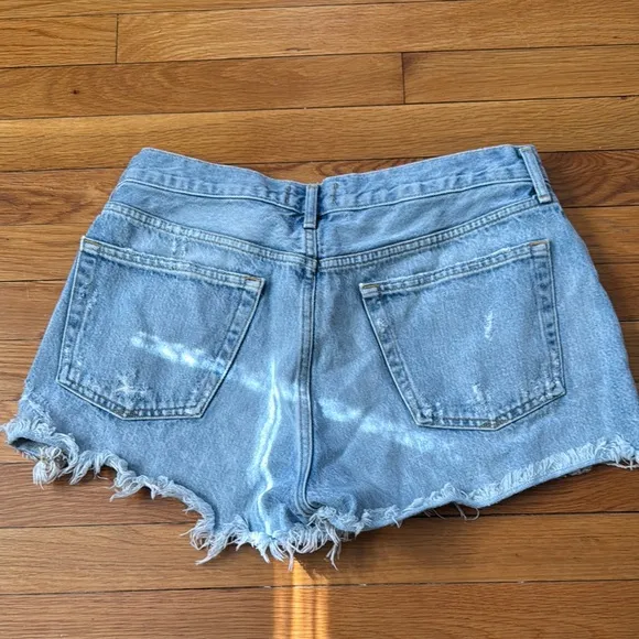 Agolde Parker Cutoff Jean Shorts Distressed Style