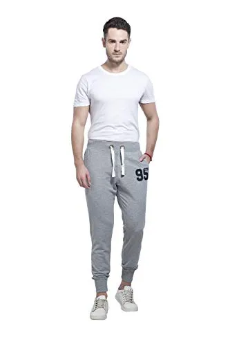 Alan Jones Clothing Men's Slim Fit Joggers (JOG18-D95-MIL-M_Black_M)