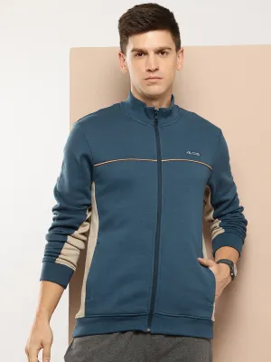 Alcis Men Blue Typography Sporty Jacket