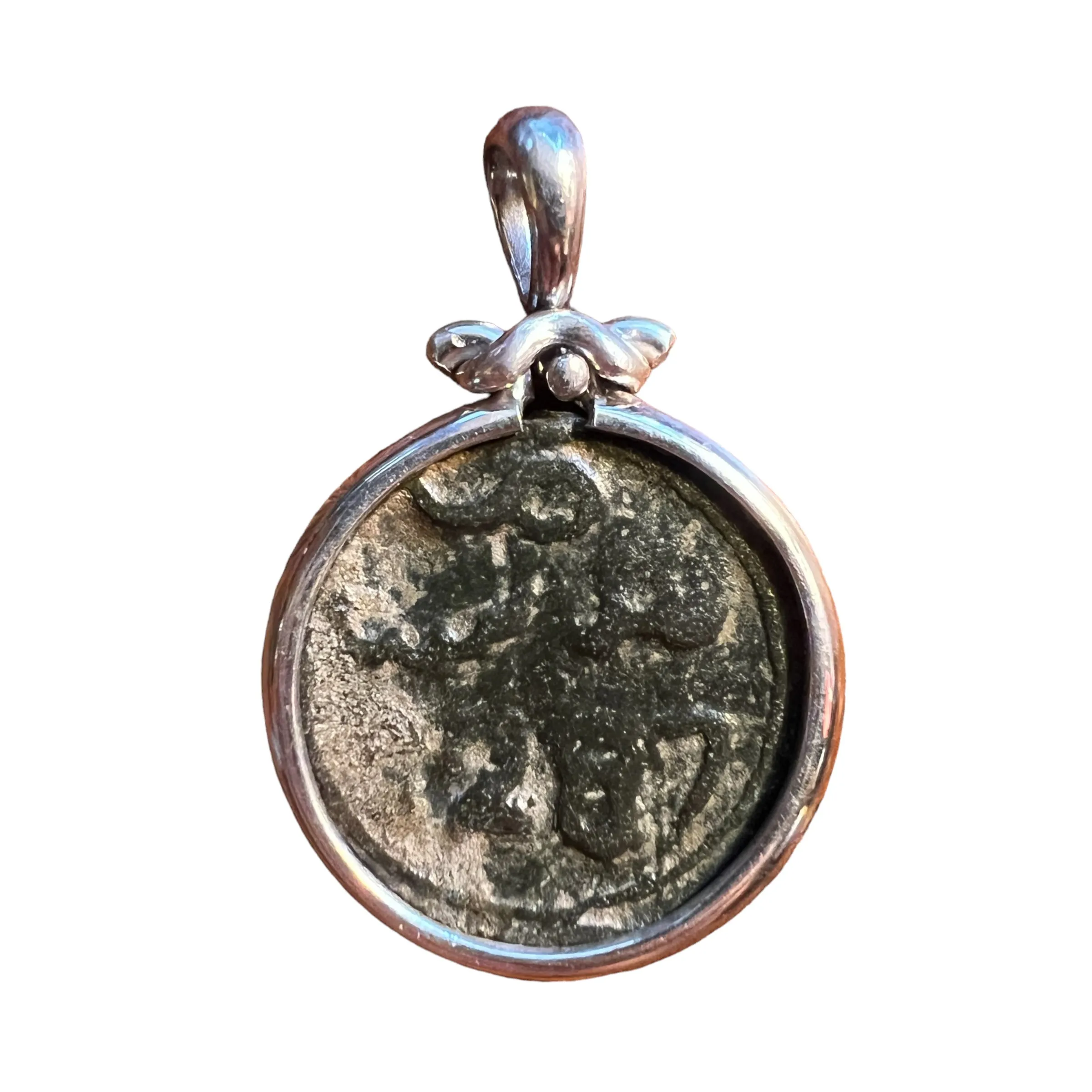 Ancient Bronze - Moroccan 2 Faluse - Mounted in Sterling Silver