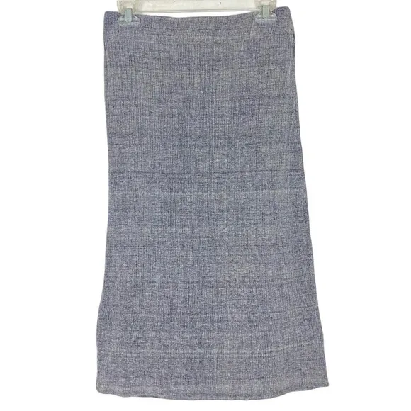 Anita Dongre Grassroot Pencil Skirt Womens 12 Large Stretch Cotton Crepe Blue
