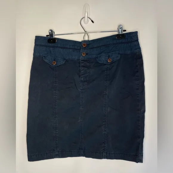 Anthropologie Hei Hei blue cargo skirt size 12 cotton