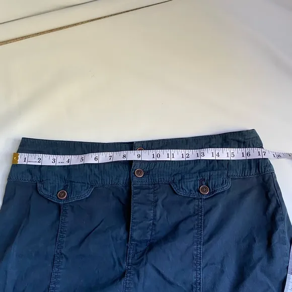 Anthropologie Hei Hei blue cargo skirt size 12 cotton