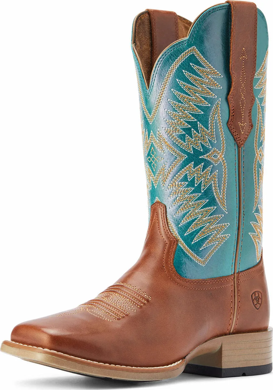 Ariat Women's Boots - Odessa Stretch Fit - Almond / Turquoise 10042387