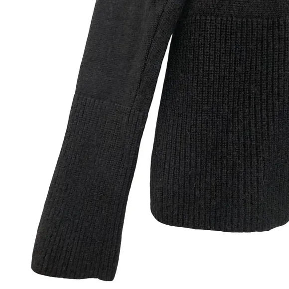 ATHLETA Aspen Cashmere Wool Turtleneck Sweater Black Oversized Boxy Fit
