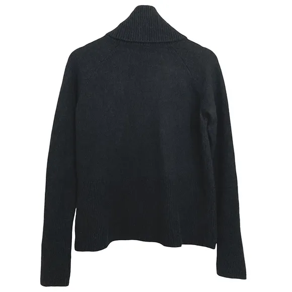 ATHLETA Aspen Cashmere Wool Turtleneck Sweater Black Oversized Boxy Fit