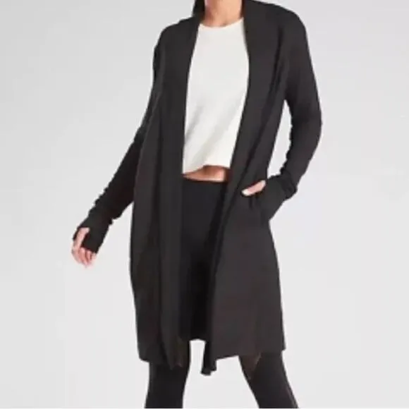 Athleta Compact Coaster Long Wrap Black Size XS
