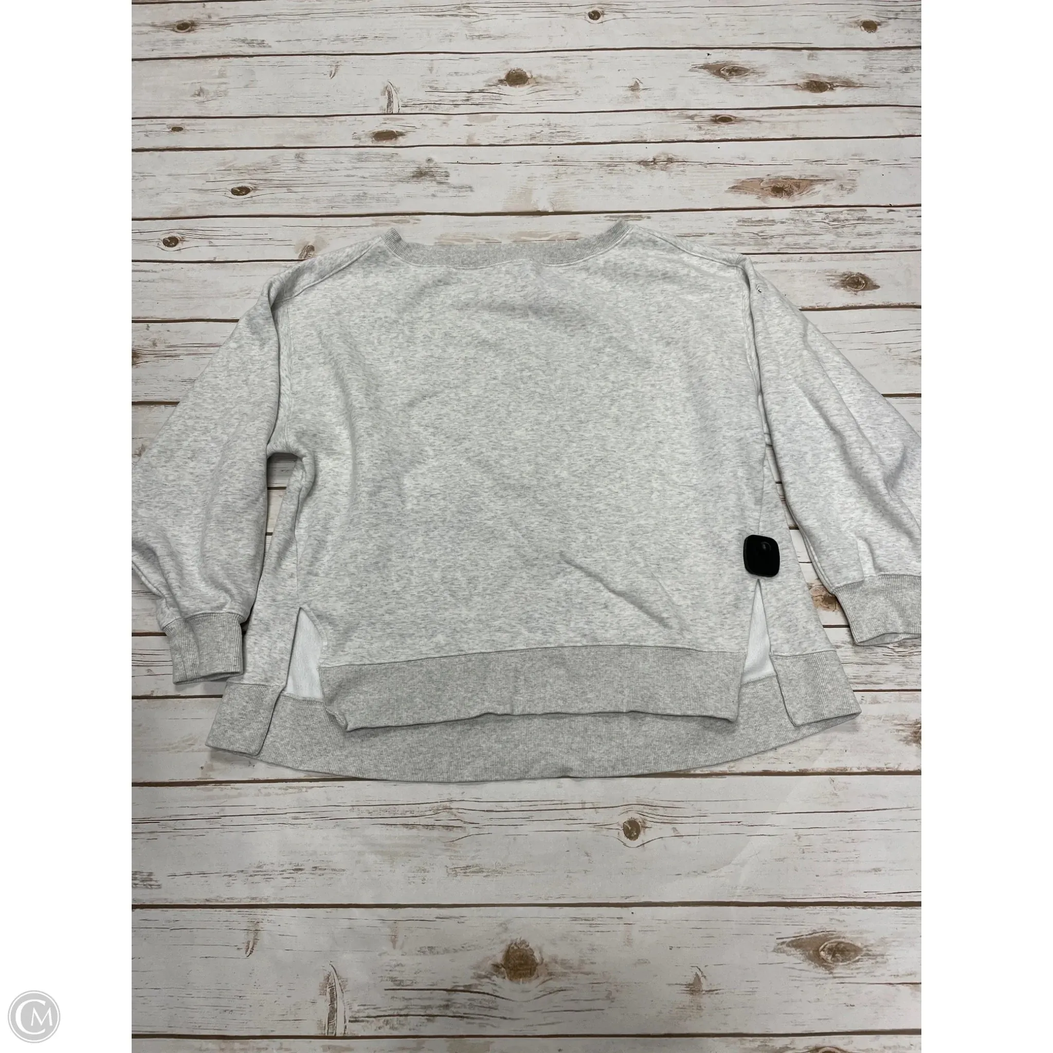 Athletic Sweatshirt Crewneck By Fabletics In Grey, Size: M