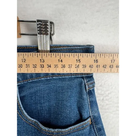 Banana Republic button down denim midi skirt 90s classic blue sz 28/6