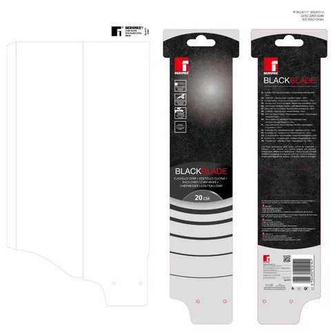 Bergner Black Blade Stainless Steel Chef Knife BG-9777