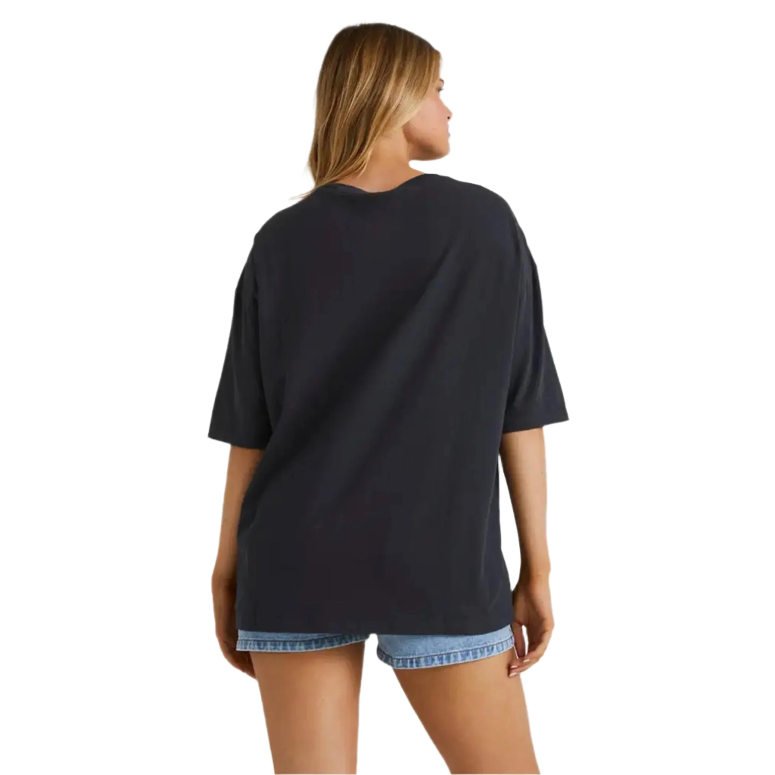 BILLABONG WOMENS'S NATURAL MYSTIC TEE OFF BLACK