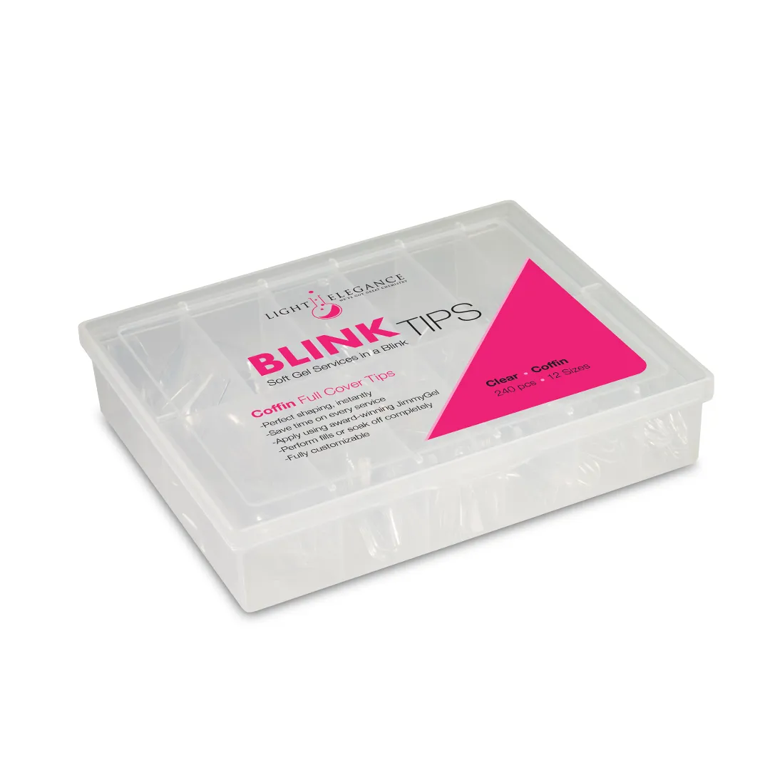BlinkTips - Coffin, 240 pcs Full-Cover Tips