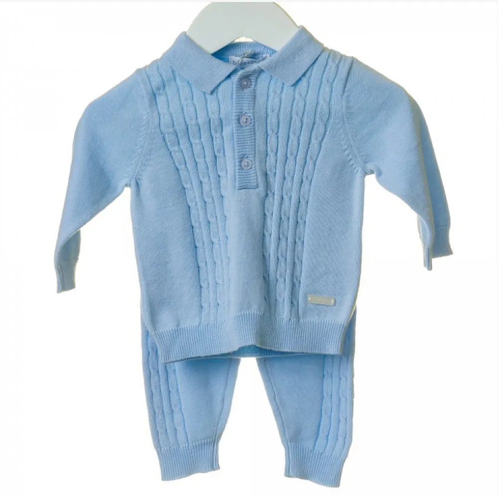 Blues baby cable knit