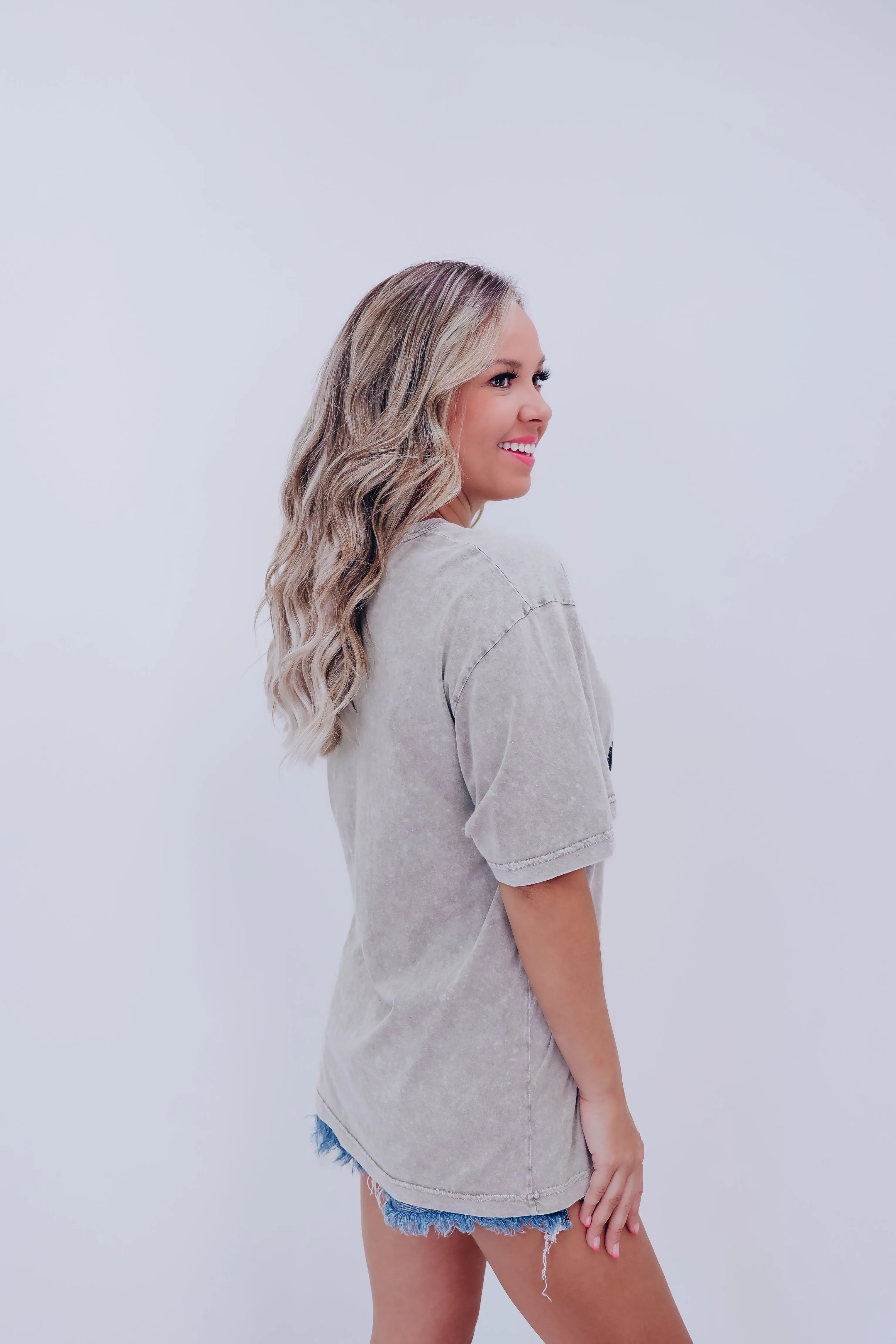 Boot Scootin' Mineral Wash Graphic Tee - Mocha