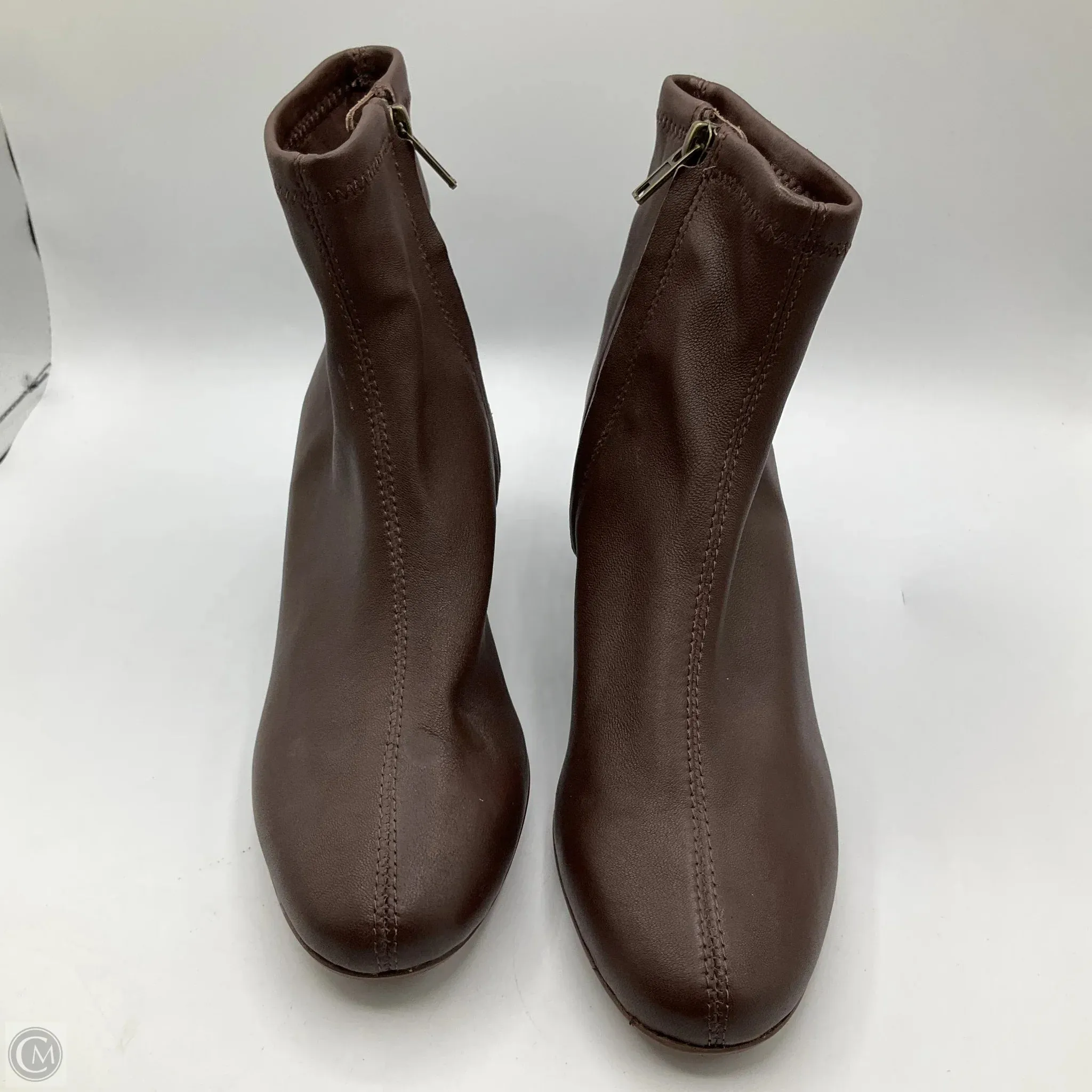 Boots Ankle Heels By Madewell In Brown, Size: 7.5