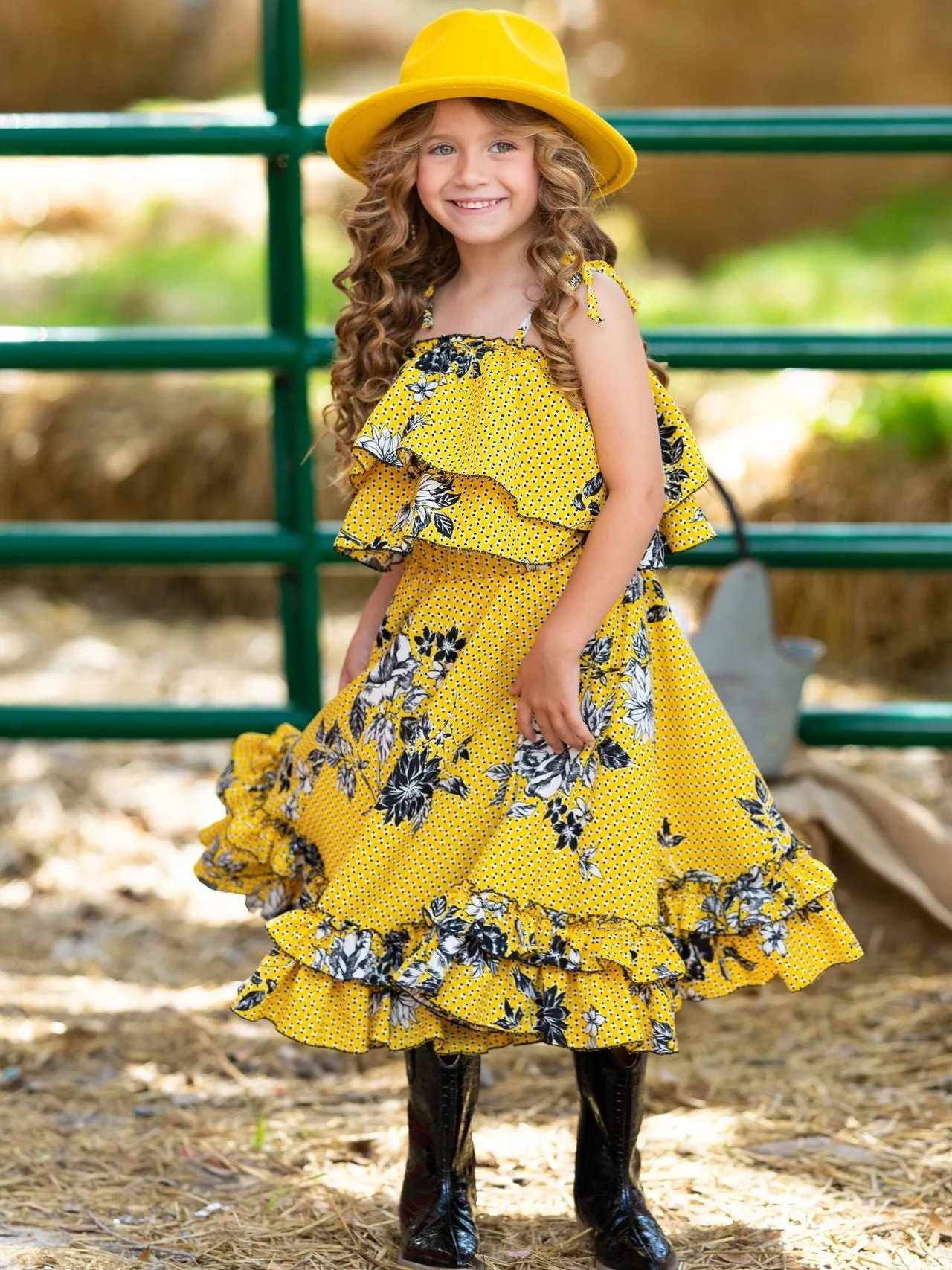 Bright Days Ruffle Maxi Skirt Set