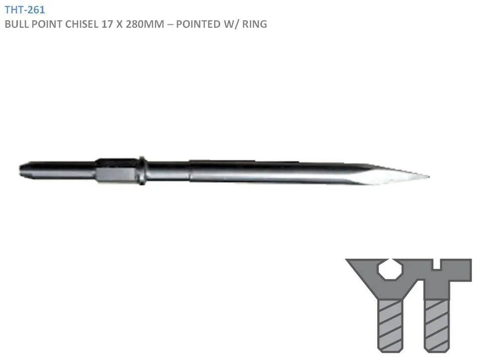 BULL POINT POINTED W/ RING CHISEL 17 X 280MM