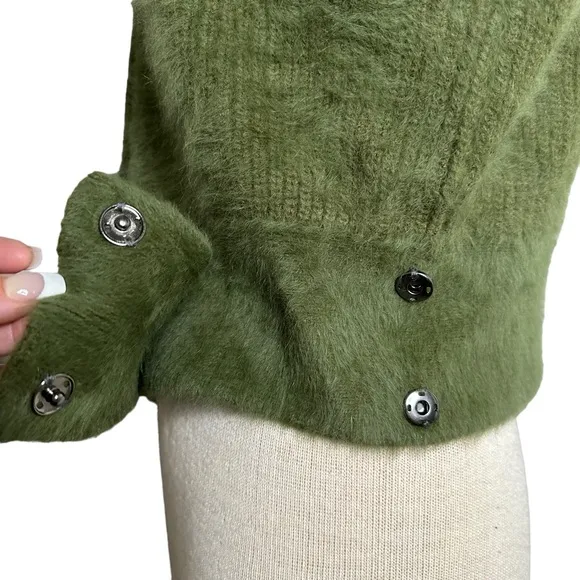Butterfly Effect Green Belted Sweater