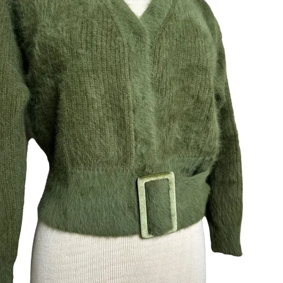 Butterfly Effect Green Belted Sweater