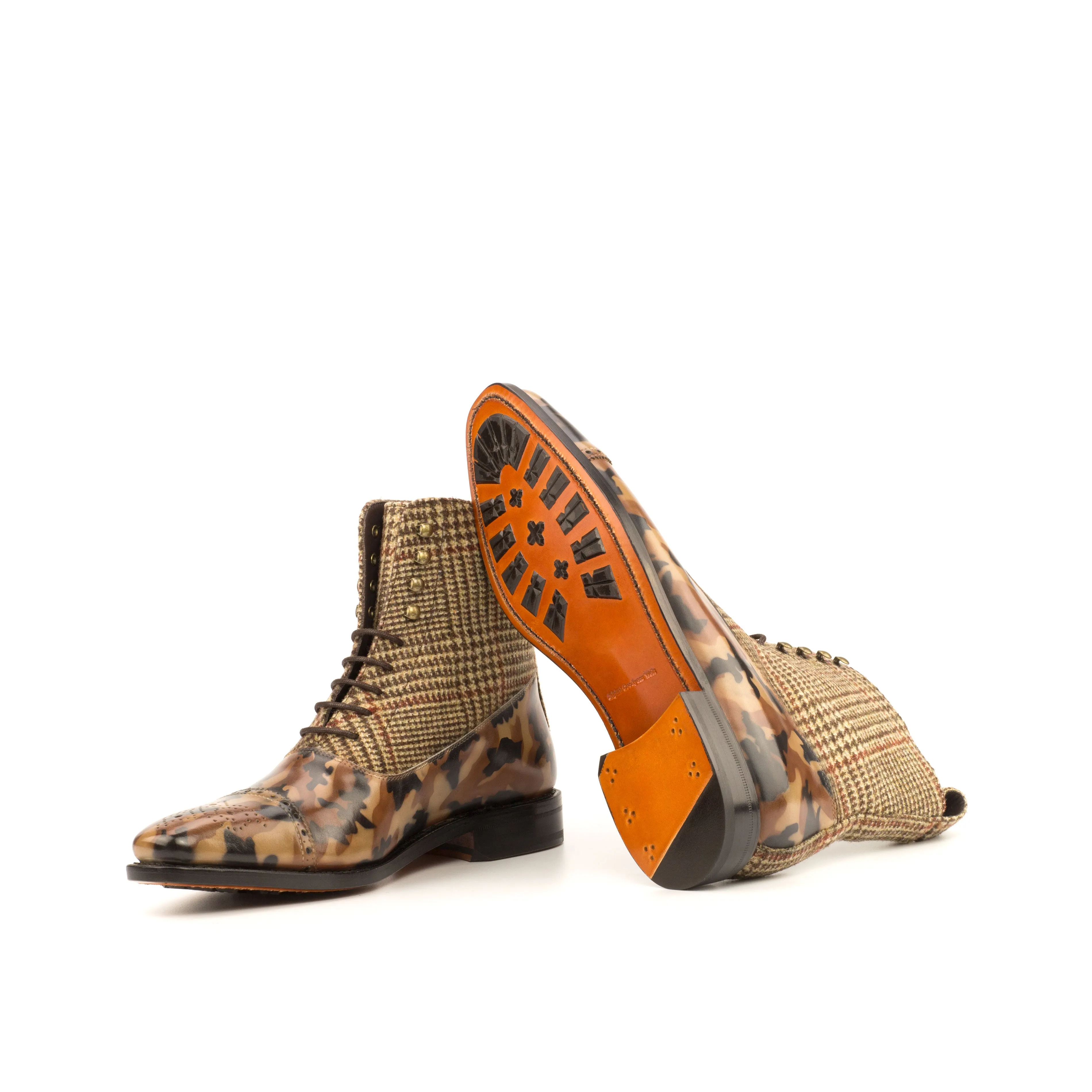 Camo Patina & Tweed Balmoral Boots