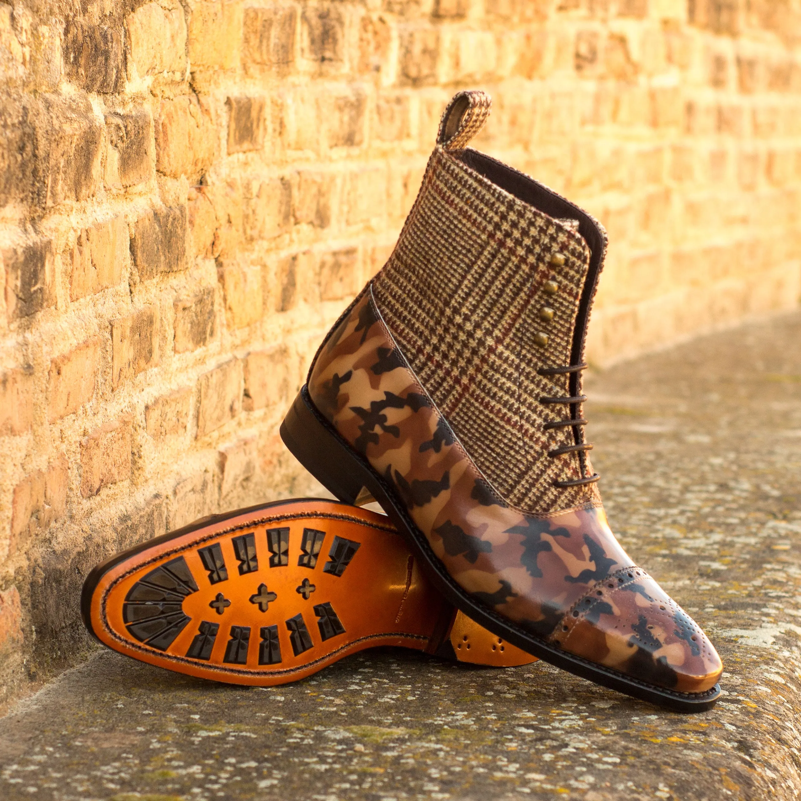 Camo Patina & Tweed Balmoral Boots