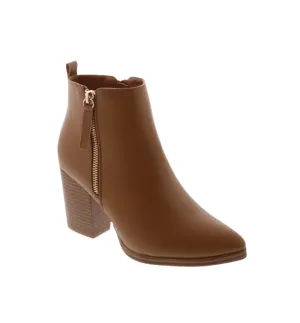 Carmine Camel Zip Bootie