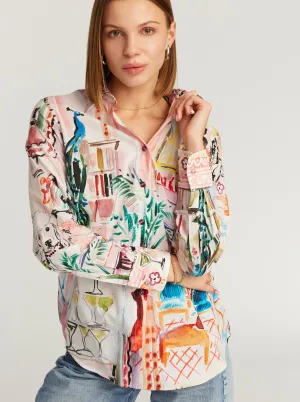 CARRIE LONG SLEEVE BUTTON DOWN SHIRT