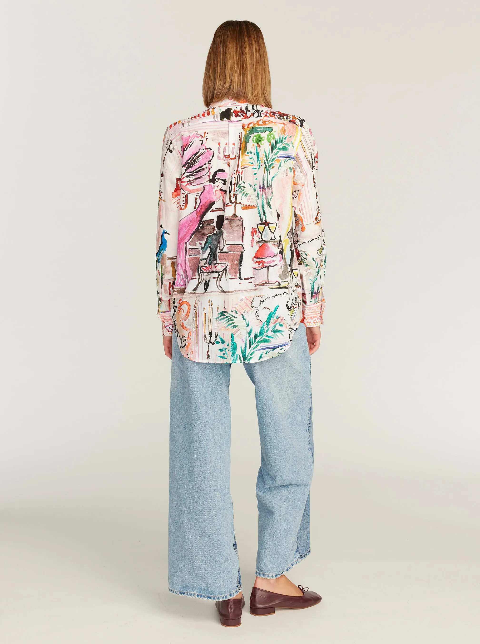 CARRIE LONG SLEEVE BUTTON DOWN SHIRT