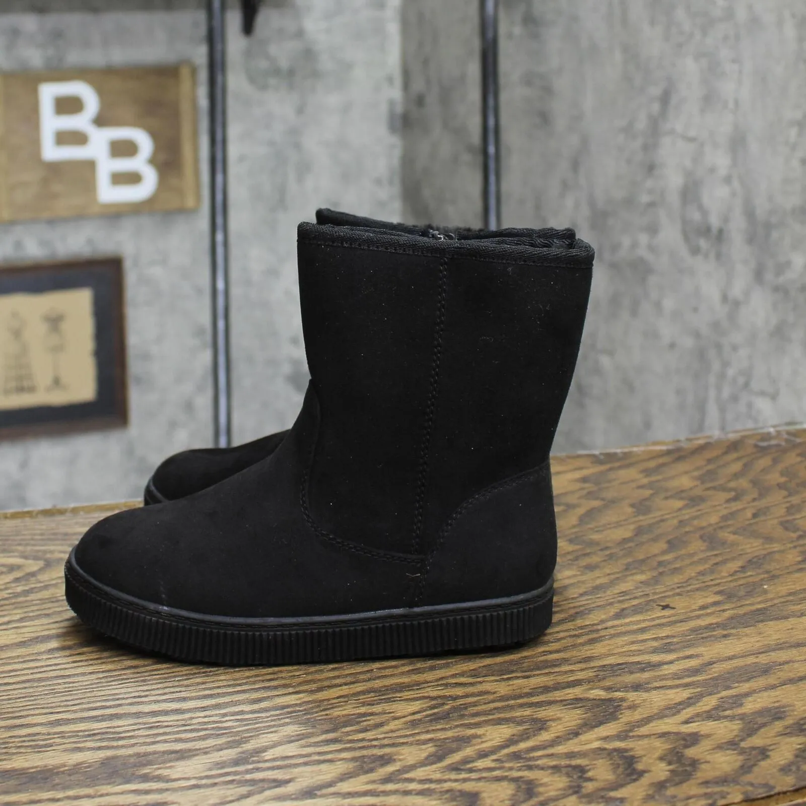 Cat & Jack Toddler Girls Pip Shearling Style Boots 88435631 Black 12T