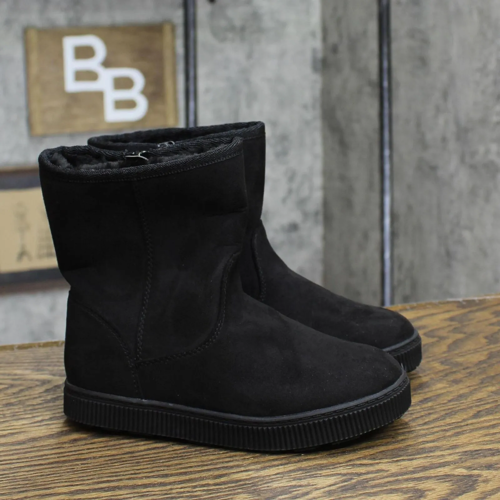 Cat & Jack Toddler Girls Pip Shearling Style Boots 88435631 Black 12T