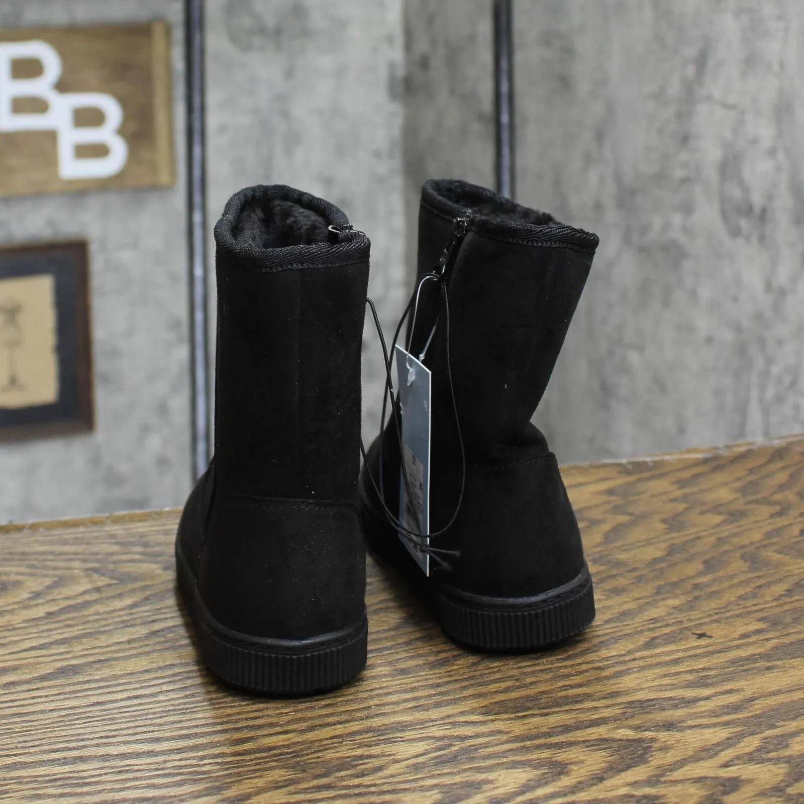 Cat & Jack Toddler Girls Pip Shearling Style Boots 88435631 Black 12T