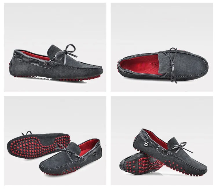 Chaussures luxe en Cuir Véritable / Mocassins luxe sport auto cuir