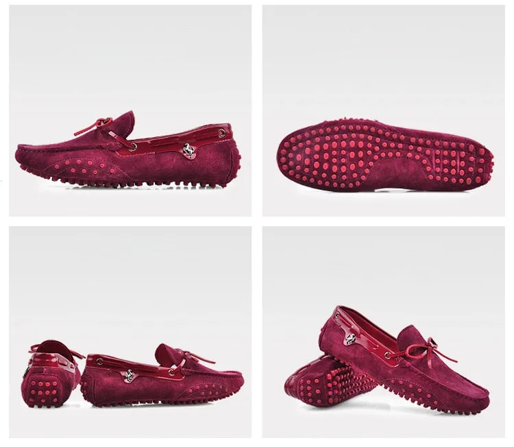 Chaussures luxe en Cuir Véritable / Mocassins luxe sport auto cuir