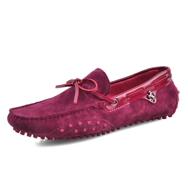 Chaussures luxe en Cuir Véritable / Mocassins luxe sport auto cuir