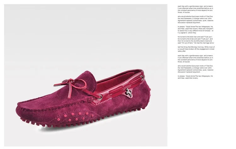 Chaussures luxe en Cuir Véritable / Mocassins luxe sport auto cuir