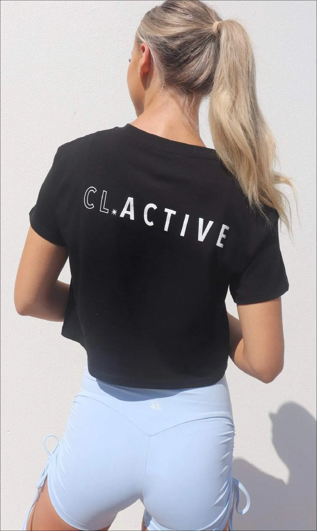 CL Active Crop Tee - Black